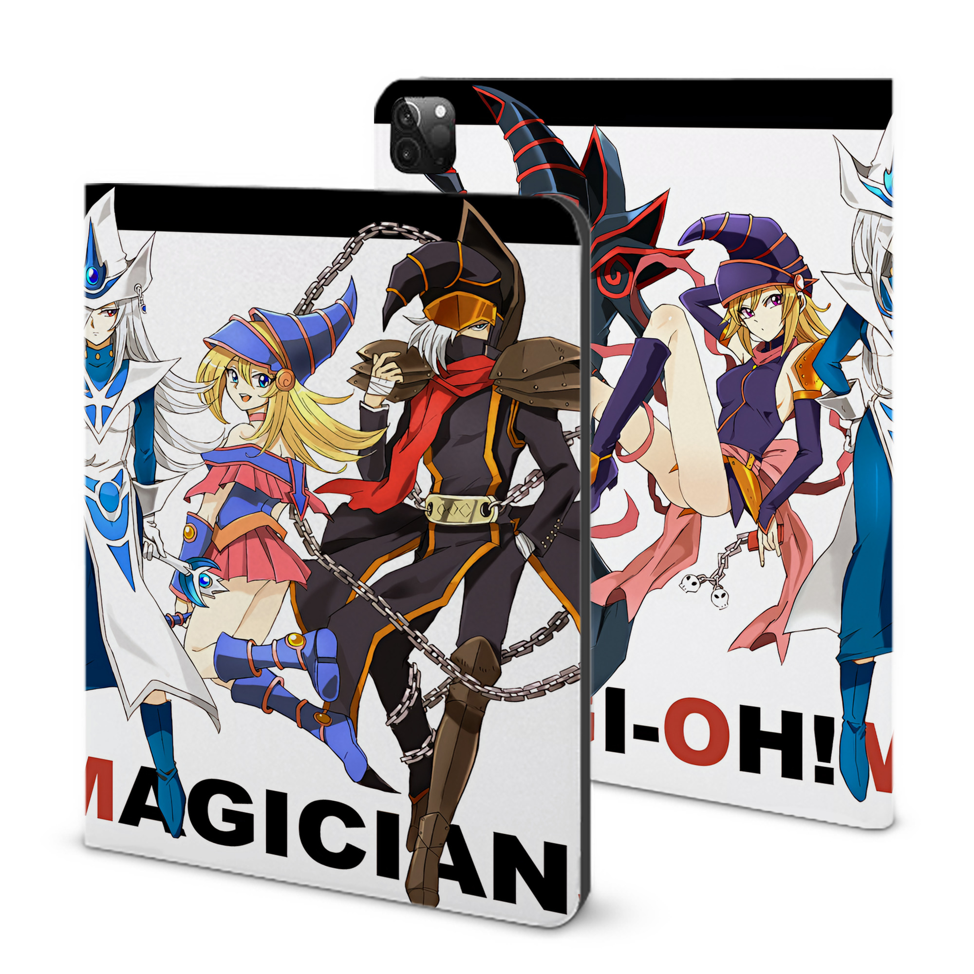 （画像用） 遊☆戯☆王 Yu-Gi-Oh! IPadケース ペンホルダー付き ブックスタイルデザイン